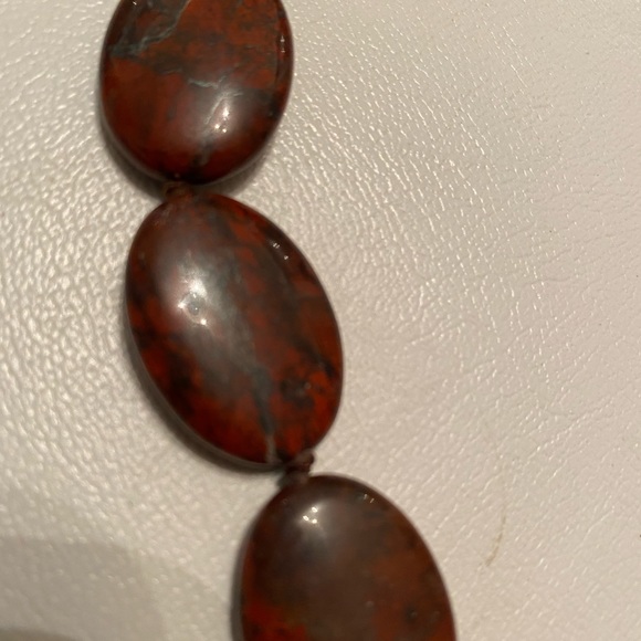 Mahogany Obsidian flat oval strand - Picture 2 of 7